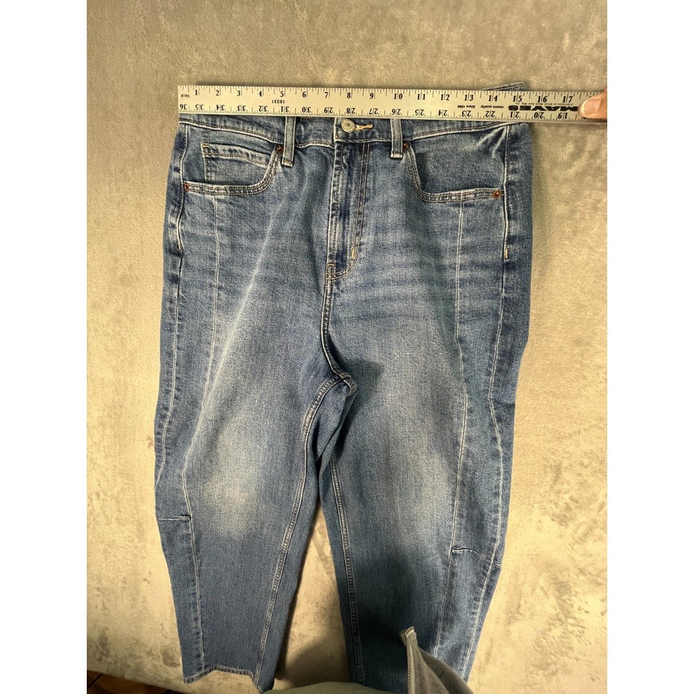 Old Navy High-Rise Barrel Leg Jeans Womens 10 31x28 Parisian Smart Casual Trendy - Picture 6 of 8
